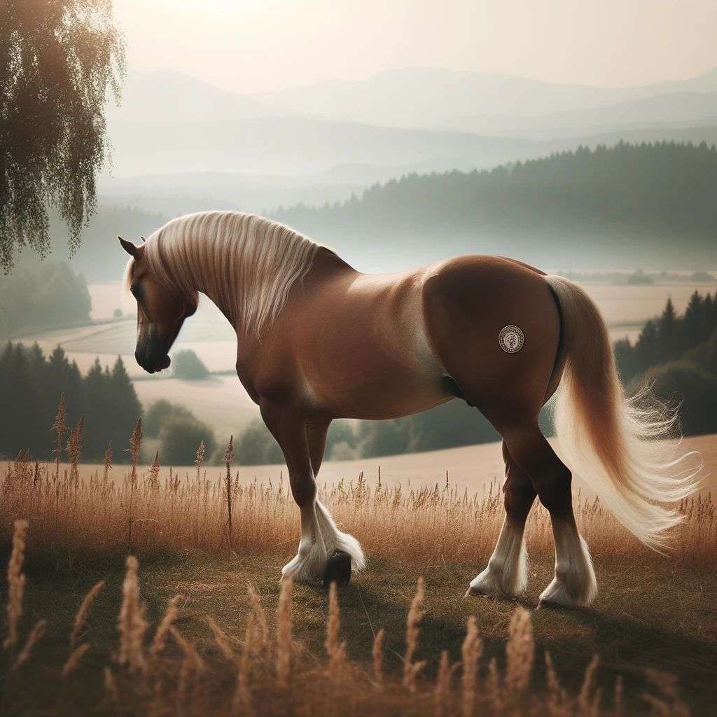 a horse, brand mark